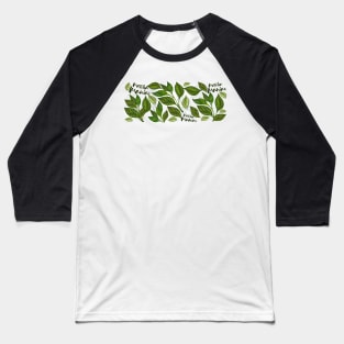 Matcha Maniac Green Tea Leaves Baseball T-Shirt